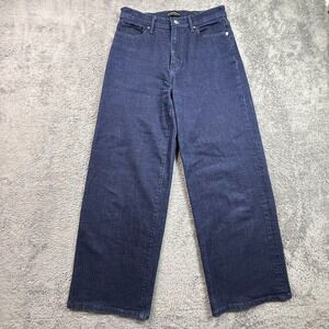 Banana Republic High-Rise Wide Leg Jeans - Dark Blue